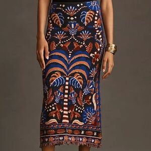 Farm Rio blue nature beauty top and skirt size small